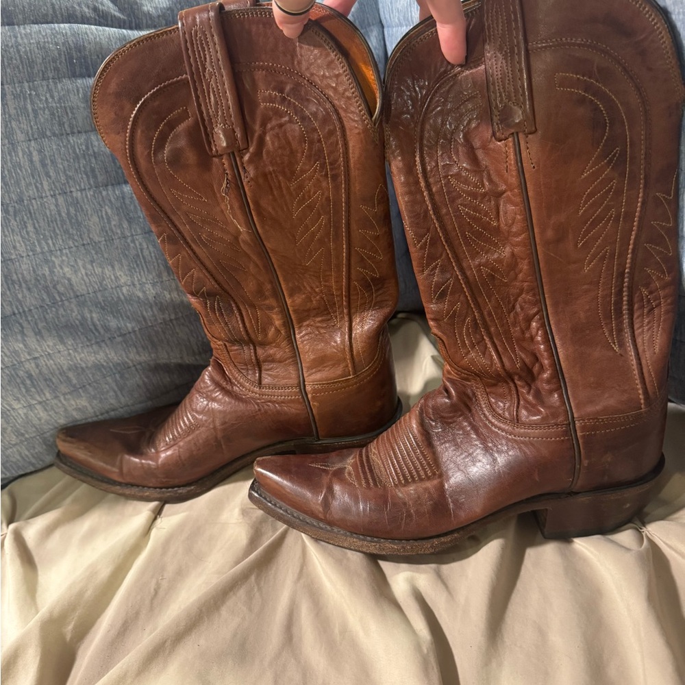 Lucchese Tan Leather Boots